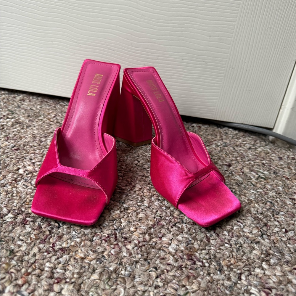 Funky Pink block Heeles